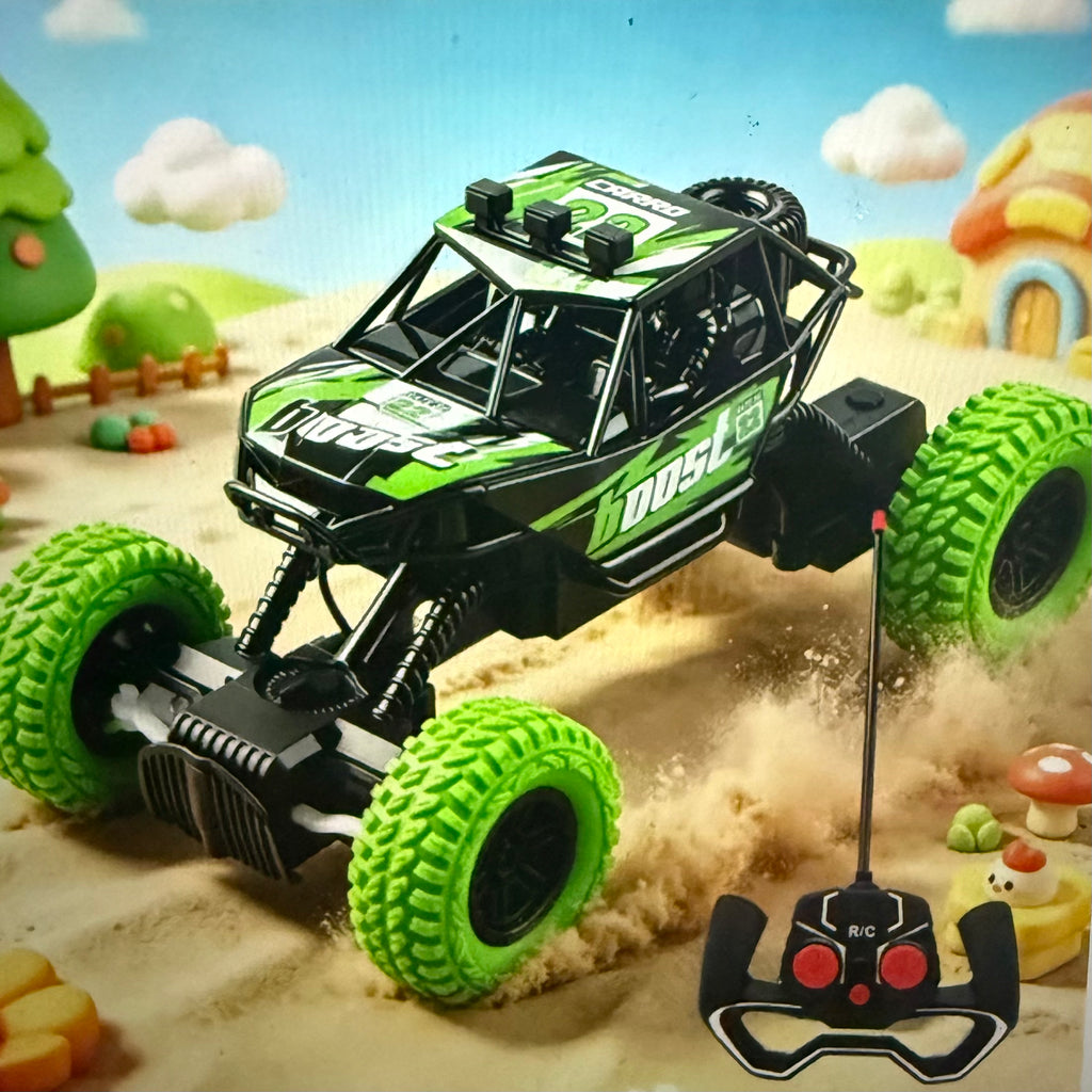 Remote control car with colourful flashing lights for kids