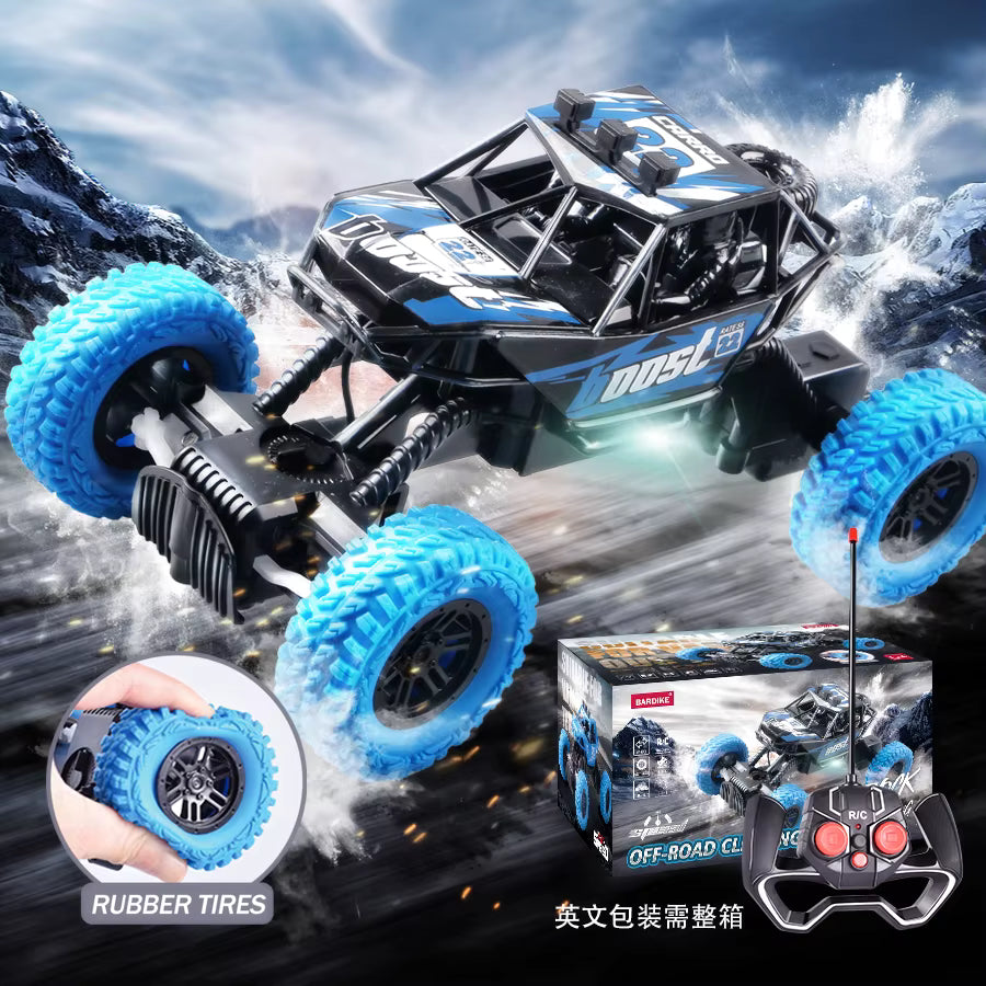 Remote control car with colourful flashing lights for kids